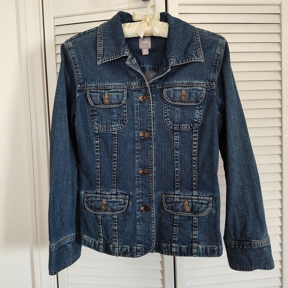 J. Jill Dark Blue Jean Jacket